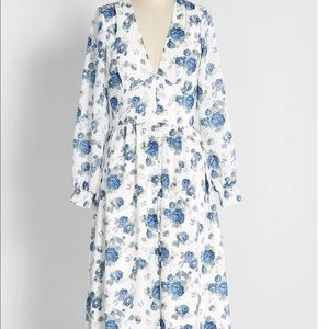 ModCloth Howdy Petal Partner Button-up MIDI Dress size XL